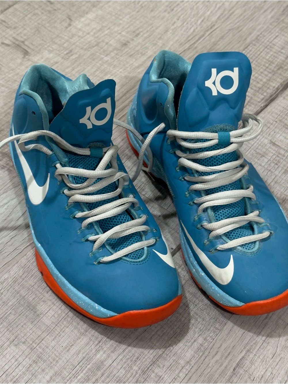 Nike Kids' Blue & Orange KD Basketball Shoes